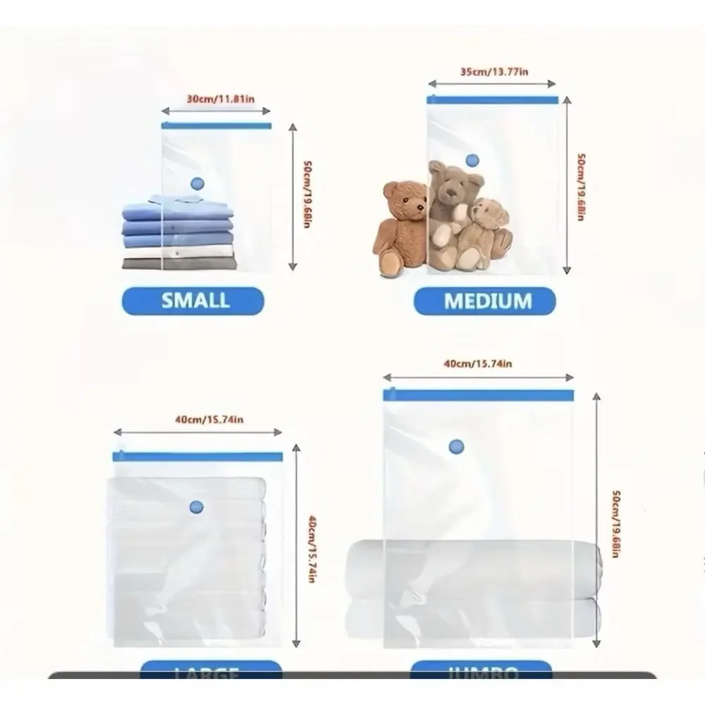 Vacuum Storage Bags with Electric Pump, 9 Pack Vacuum Sealed Bag for Clothes NEW